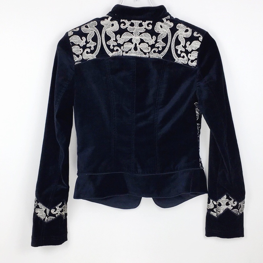 Embroidered Velvet Jacket - Picture 3 of 8